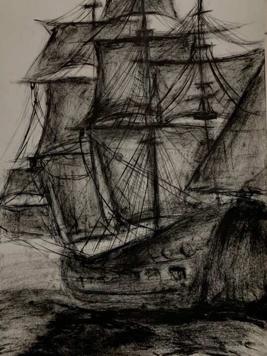 Echoes of the Forgotten Voyage 绘画, 18.5x13.8 in