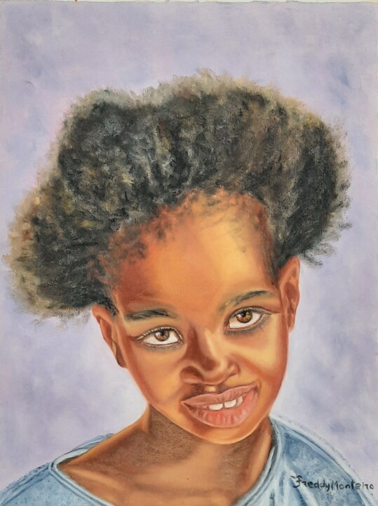 Badjuda (Menina) 绘画, 15.8x12 in