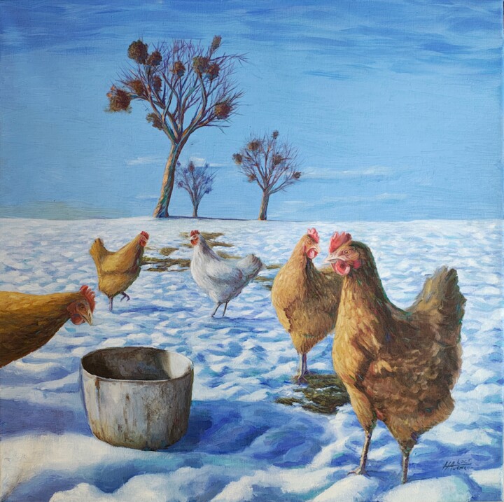 "Ferajna" (eng. "a bunch") 绘画, 31.5x31.5 in