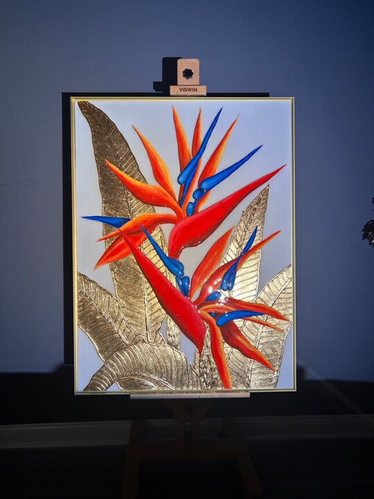 Bird of Paradise Tablo, 48x36 in