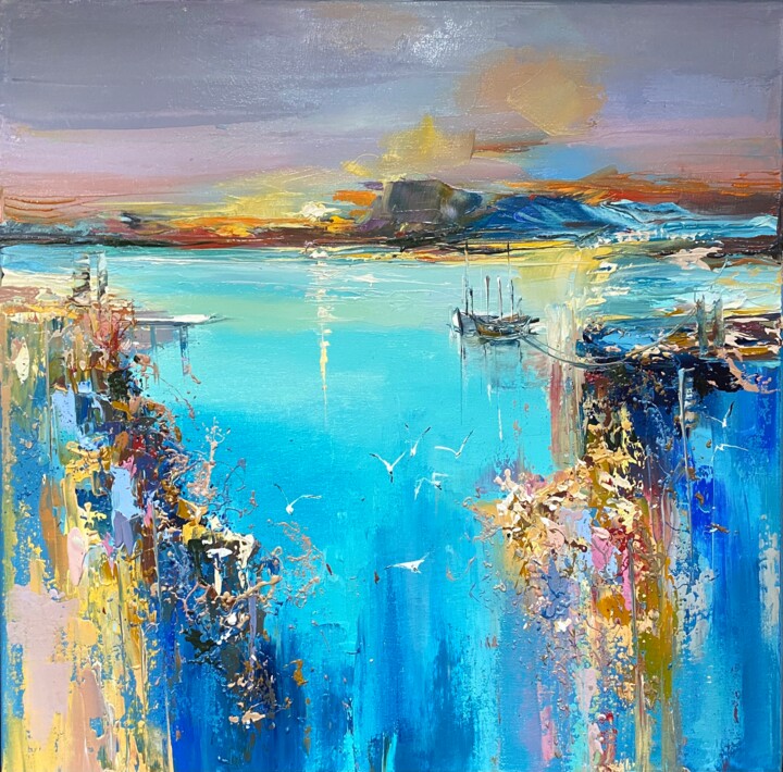 Painting titled "Тайны глубин" by Olga Chernova, Original Artwork, Oil