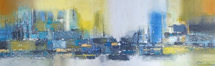 La voie éclairée Schilderij, 47,2x15,8 in