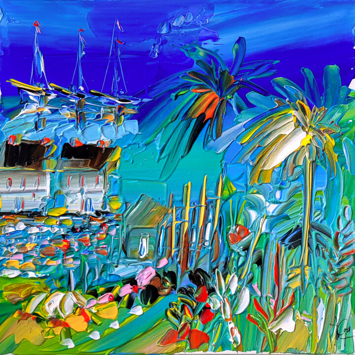 Le voyage du jour 绘画, 15.8x15.8 in