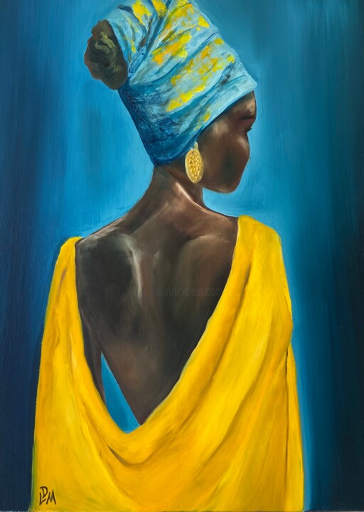 Peinture intitulée "Sénégal coloré" par Lydie Thamalet - De Meyer, Œuvre d'art originale, Huile
