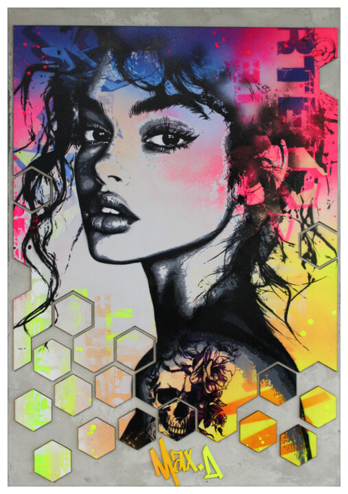 hexagone fragment #1 绘画, 33.5x22.8 in