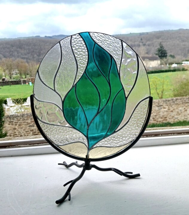 Sculpture intitulée "Médaillon esprit Vé…" par Renaud Angerville-Langlois, Œuvre d'art originale, Verre