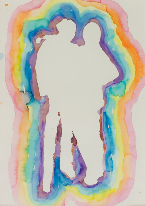 OVER YOUR SHOULDER 绘画, 16.5x11.7 in