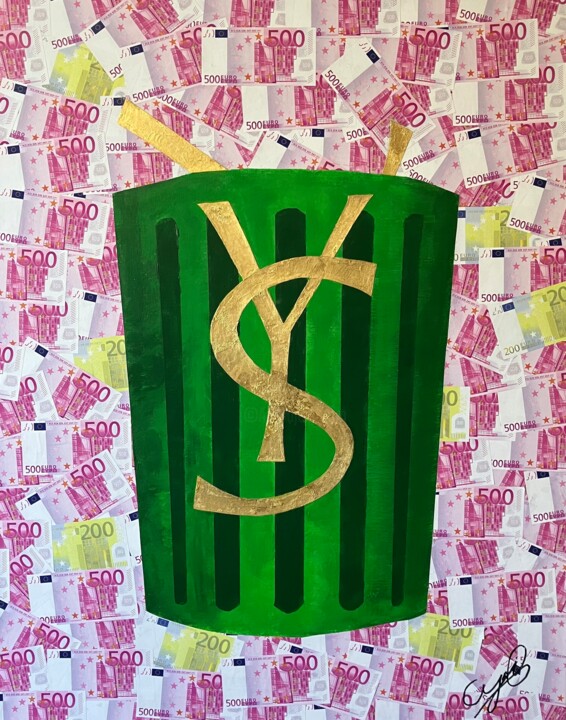 Peinture intitulée "« Yves Sans Laurent…" par Cyril Bouchon, Œuvre d'art originale, Acrylique Monté sur Châssis en bois