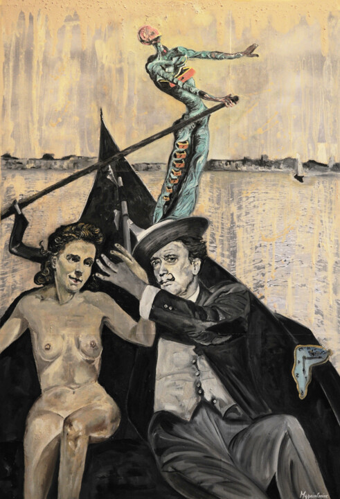 "Dalí’s dream in Venice 绘画, 35.4x25.6 in
