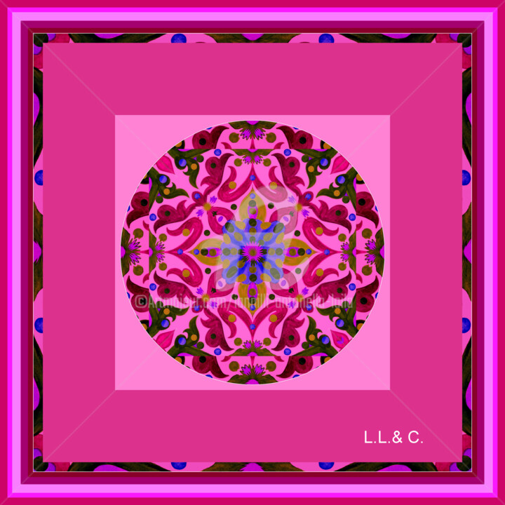 FOULARD ARTISTICI IN SETA Collezione-Acquarelli rosa- Tekstil Sanatı, 27,6x27,6 in