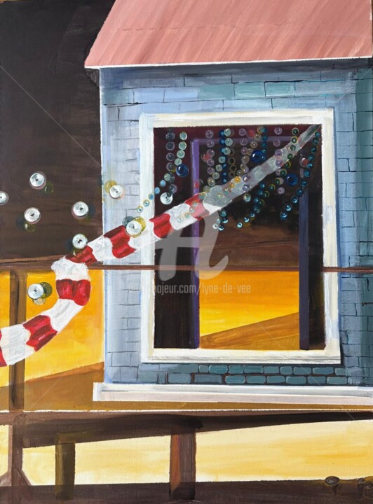 Maison bleue Pintura, 31,9x23,2 in