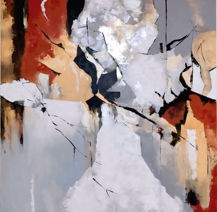 Painting titled "Awakening" by Irina Moiseeva, Original Artwork, Acrylic Mounted on Wood Stretcher frame
