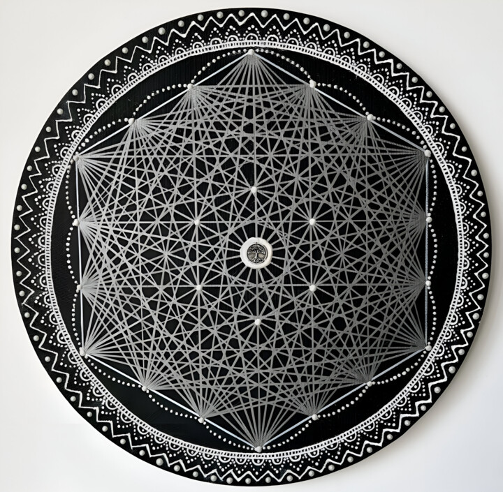 Mandala Grounding, Gender, Geometry, Print 绘画, 15.8x15.8 in