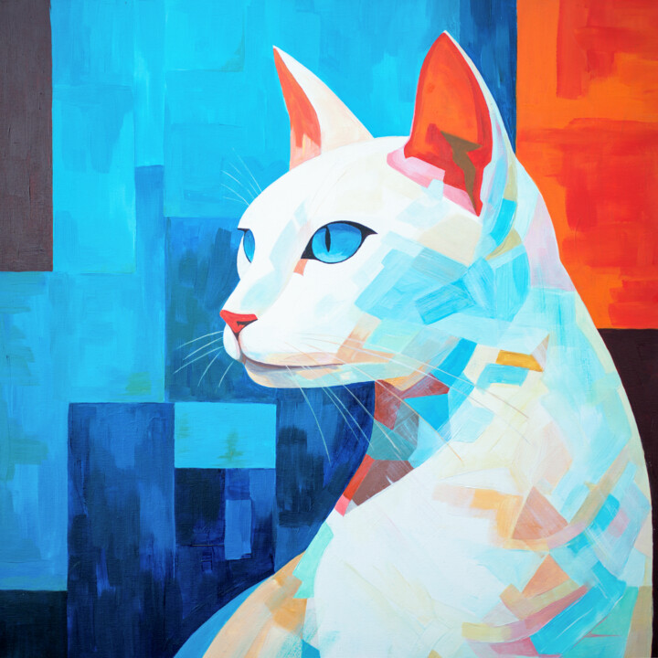Painting titled "Ethereal Gaze" by Viktoriia Gladkova, Original Artwork, Acrylic Mounted on Wood Stretcher frame