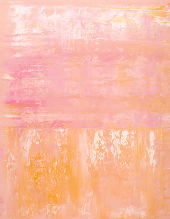 Painting titled "Blush Morning" by Nataliia Sydorova, Original Artwork, Oil Mounted on Wood Stretcher frame