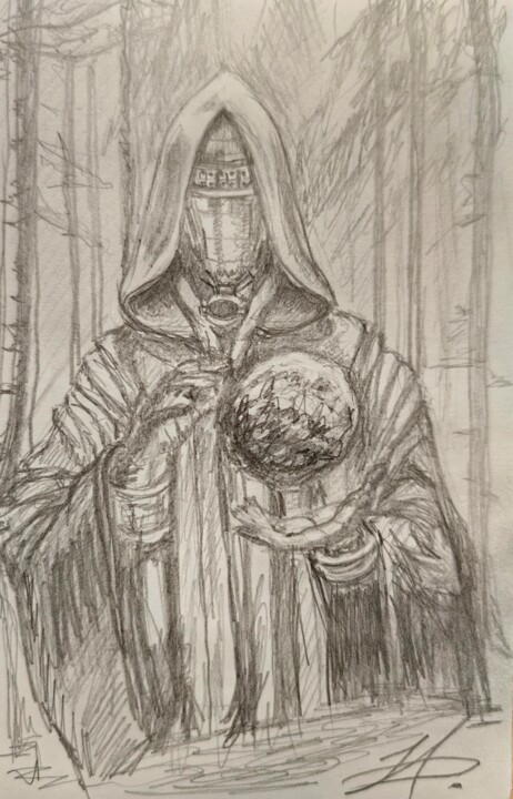 ,,The Wizard,, graphics Tablo, 5x7,9 in