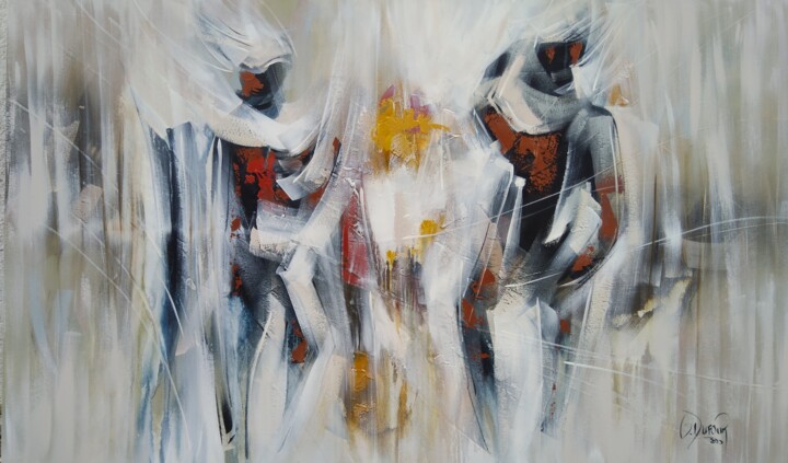 HOMENAJE AL SOL 绘画, 43.3x70.9 in