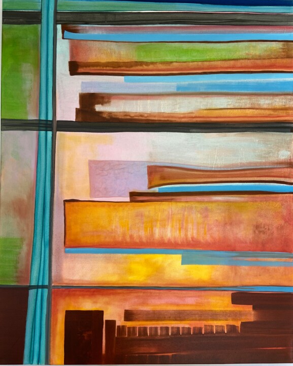 Painting titled "2025/03" by Stéphanie Pothier, Original Artwork, Oil Mounted on Wood Stretcher frame