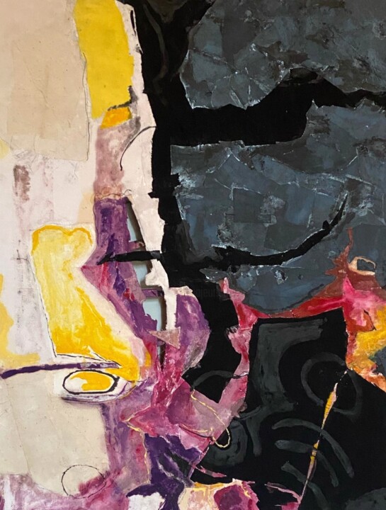 Painting titled "Paesaggio ritrovato" by Marco Bettocchi, Original Artwork, Oil Mounted on Wood Stretcher frame