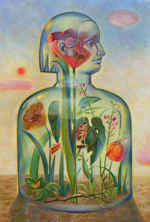 Peinture intitulée "Fragile" par Anita Turadzanova, Œuvre d'art originale, Huile