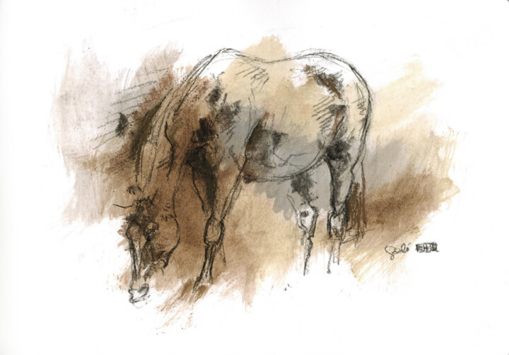Nu Equine 278 绘画, 8.3x11.6 in