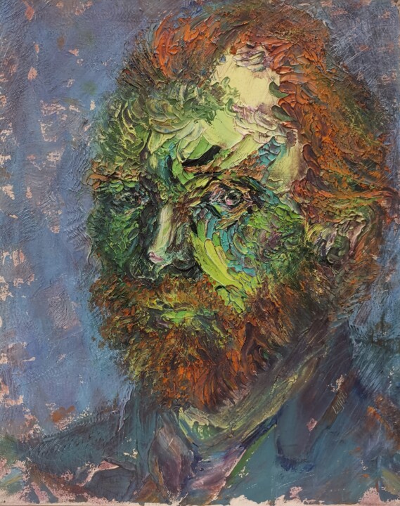 Painting titled "Vincent Van Gogh. P…" by Allen Light, Original Artwork, Oil Mounted on Wood Stretcher frame