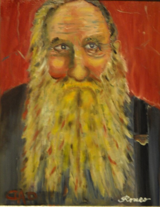 The Last Hippie from Ontario oil on canvas, 14x18X1 inch, Tablo, 18x14 in