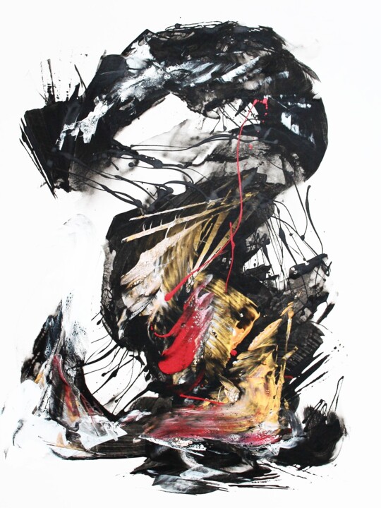 Painting titled "Rise Of The Dragon" by Paresh Nrshinga F R S A, Original Artwork, Acrylic Mounted on Wood Stretcher frame