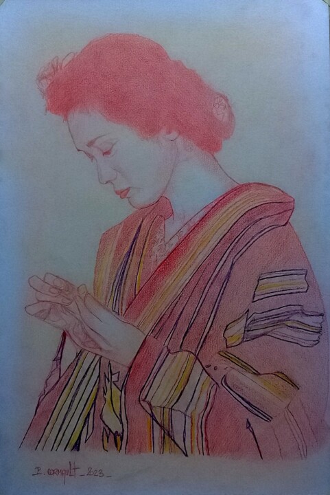 Mari Shirato Resim, 19,7x12,8 in