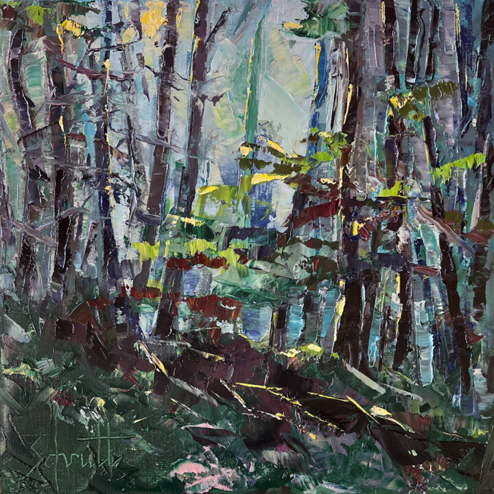 Картина под названием "HALF ABSTRACT 38 (F…" - Jean-Paul Schmitt, Подлинное произведение искусства, Масло Установлен на Дере…
