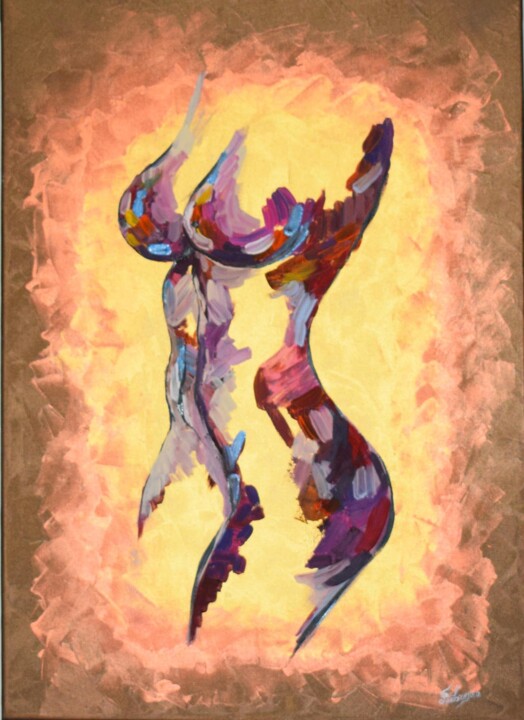 Body Poetry gold 绘画, 27.6x19.7 in