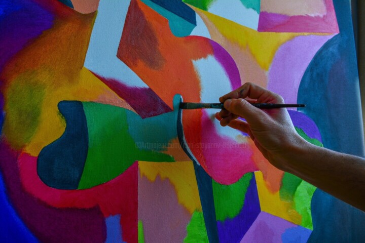 Steps of the making of the work