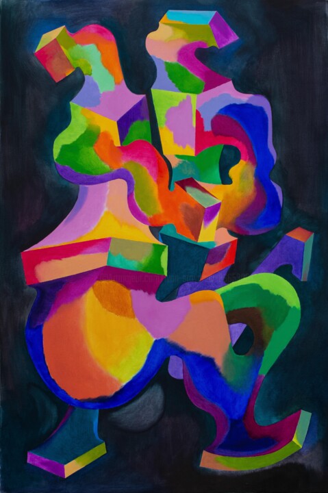 Painting titled "The heart of dance" by Ivan Stoyanov, Original Artwork, Oil