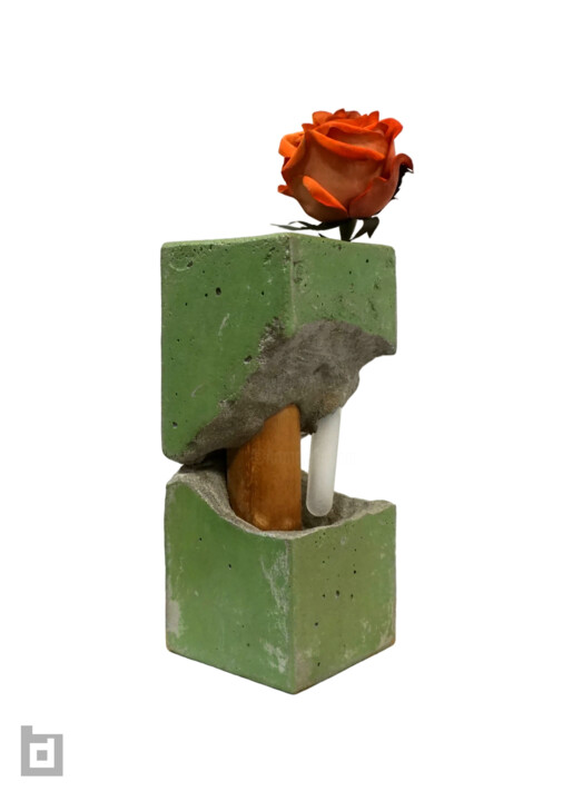BACABAL BRUTALIST VASE SCULPTURE 雕塑, 8.7x3.5 in