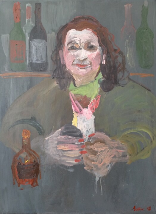 The cognac drinker 绘画, 31.5x23.6 in