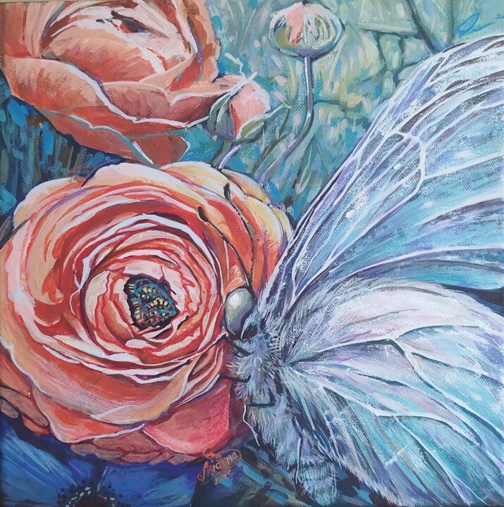 Painting titled "Soft Moment" by Ariadna Shmidt (AriS), Original Artwork, Acrylic