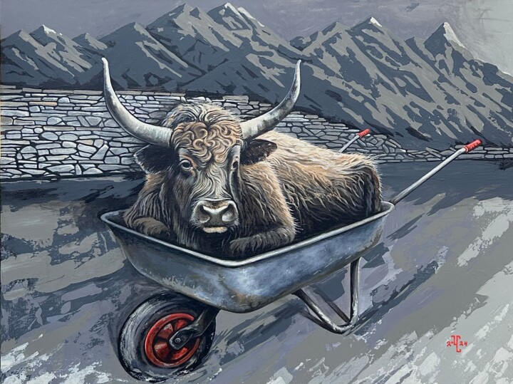 Yak. Sweet dreams 绘画, 23.6x31.5 in
