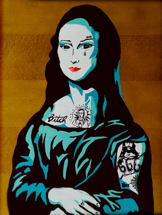 Monalisa Hardcore – Sustainable Art 绘画, 19.7x15.8 in