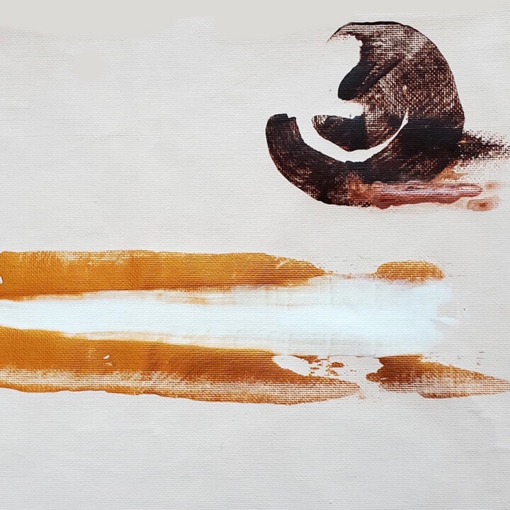Where Time Bends 绘画, 7.9x7.9 in