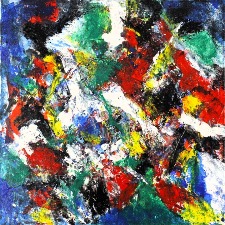 Painting titled "Sofia and Color" by Alessandro Butera, Original Artwork, Acrylic Mounted on Wood Stretcher frame