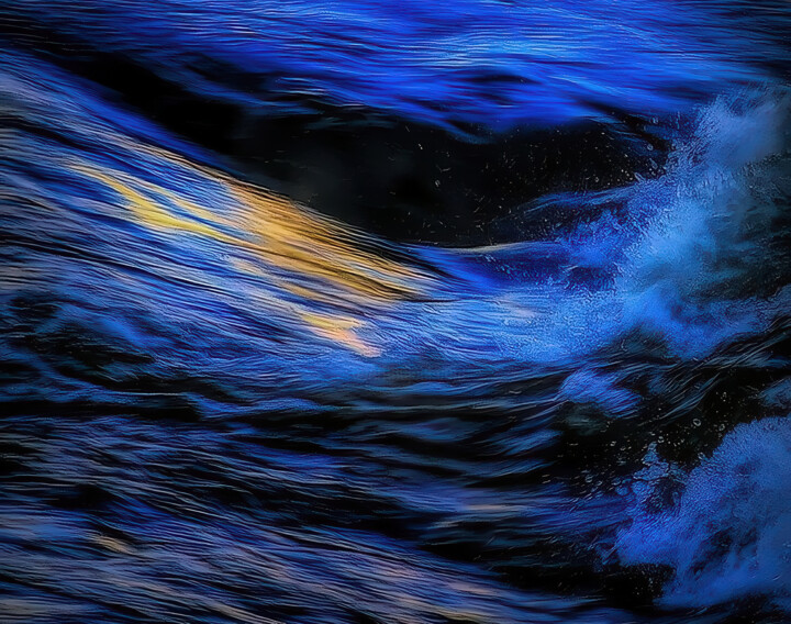 Photographie intitulée "Wavy Water2" par Dave English, Œuvre d'art originale, Photographie numérique