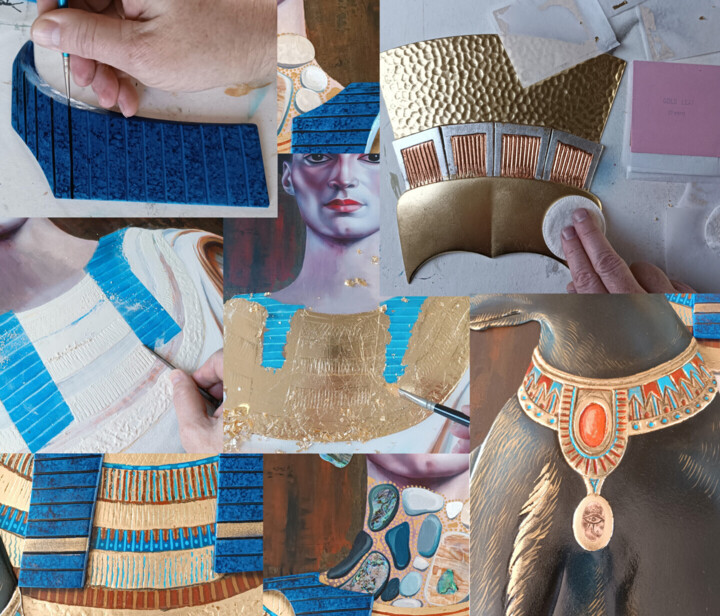 Steps of the making of the work