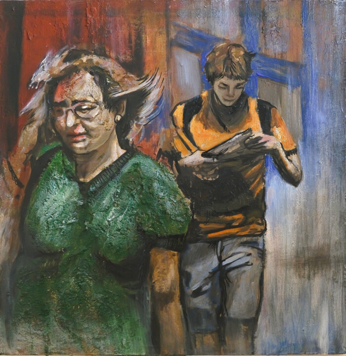 "Isolamento urbano" Pittura, 19,7x19,7 in