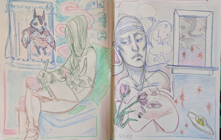 Sketchbook #5 pg2 图画, 11.7x16.5 in