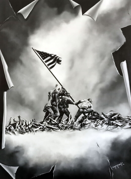 Iwo Jima Heroes 绘画, 31.9x24 in