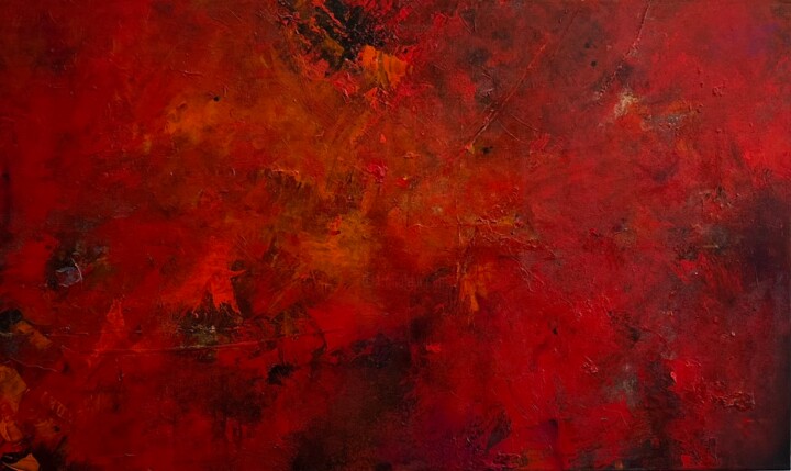 Nuage rouge Tablo, 36,2x48 in