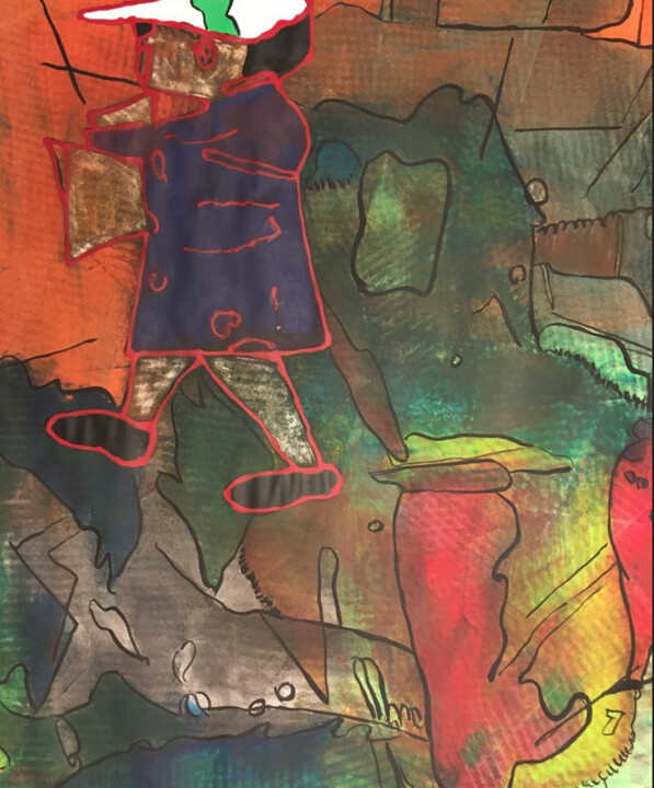 Tourisme du XIX e siècle Tanzanie Tablo, 27,6x25,6 in