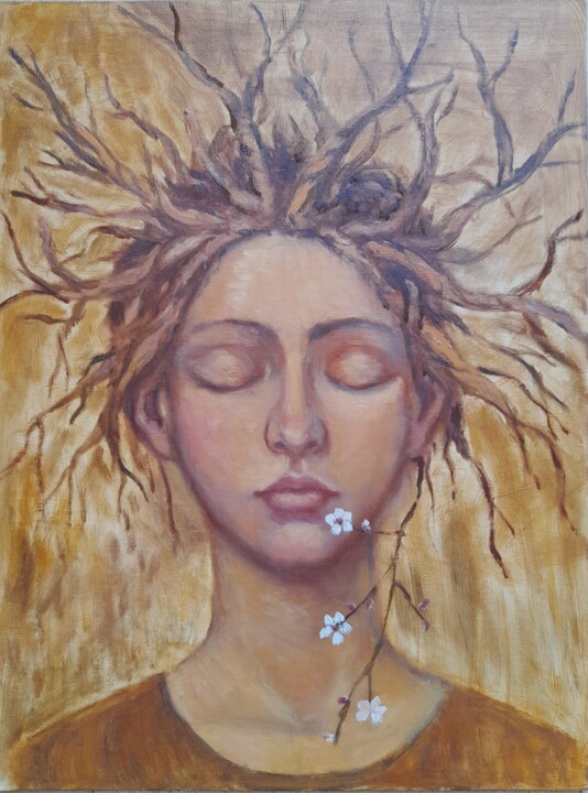 Awakening within. Spring. 绘画, 15.8x11.8 in