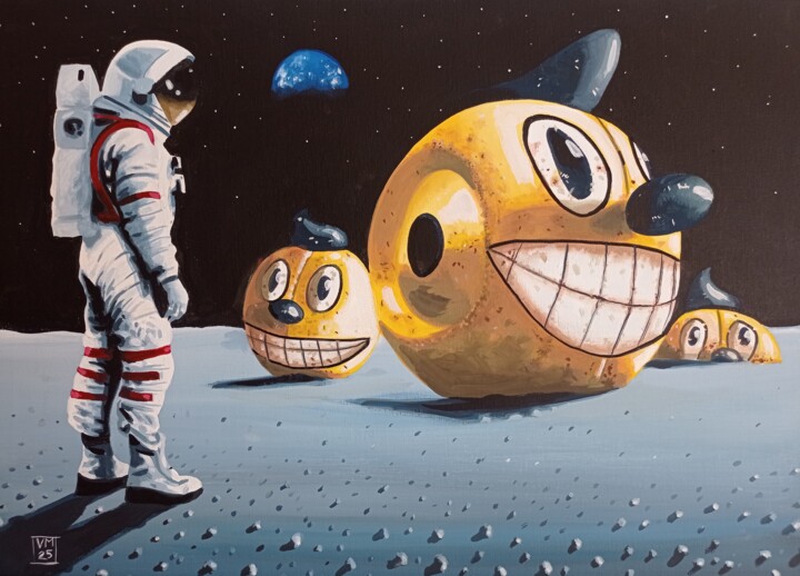 Painting titled "Big Bubbles" by Vincenzo Marino, Original Artwork, Acrylic
