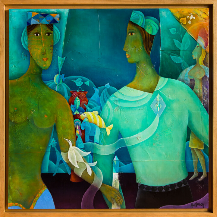 Symboles d'un Rêve 绘画, 43.3x43.3 in